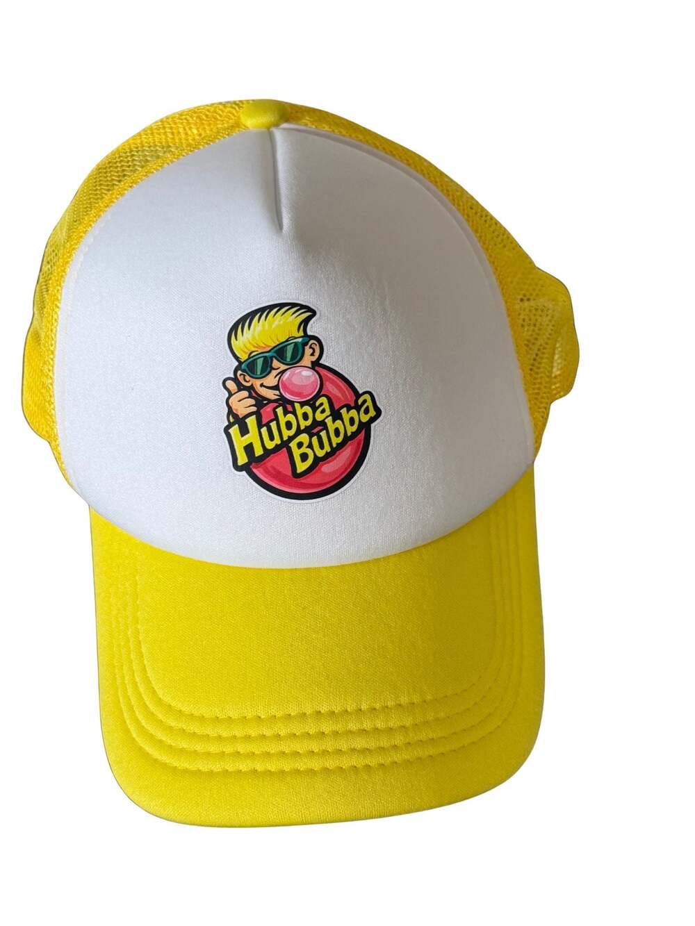 Hubba Bubba Yellow and White Trucker Hat One Size